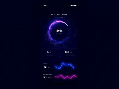 Network Monitoring ae animation app design loading particle ui