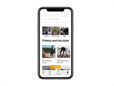 Flare — filter icon animation animation app apple fitness framer icon icon animation ignite ios madewithframer orange sketch yellow