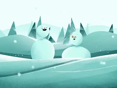 Yellow Snow? 2d 3d cel christmas holiday santa snow snowman splat summer texture winter