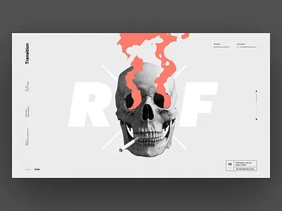 RF - Transition 01 after effects animation design experiment interface motion motion design skull smoke typography ui