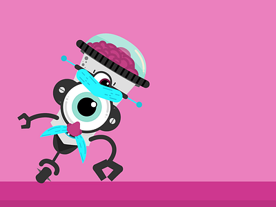 Who can stop him ?! after affects animation artoftheday character animation character design digital art dodge dribbble dribbble ball illustration illustrator ispiration moho motion design mustache robot speed technology vector villain