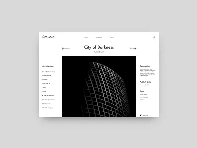 Unsplash Awards invision invision studio minimal modern muzli photography ui unsplash unsplash awards user experience user interaction user interaction design user interface ux web design web development website design