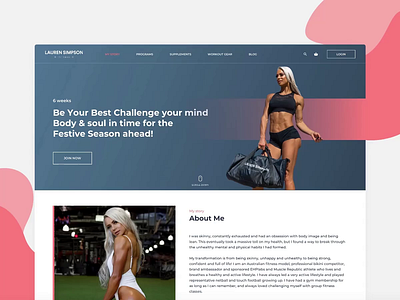 laurensimpsonfitness -Website Design design diet exercise feeds fitness healthy food protein shopping supplements