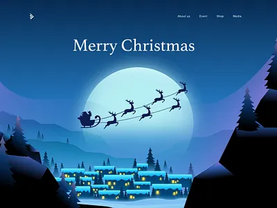 Merry Christmas animation christmas deer gift holiday illustration merry christmas new year north pole present raindeer santa snow