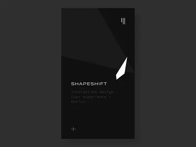 Shapeshifter Nav interaction interaction design ixd mobile mobile animation mobile app mobile app design ui ui ux design ui mobile user experience user interface ux