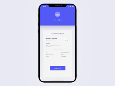 Transfer Screen ae animation app apple concept design fintech gif ios ui ux video