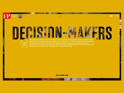 Foreign Policy Global Disruptors Editorial Microsite animation design development frontend dev microsite transition web