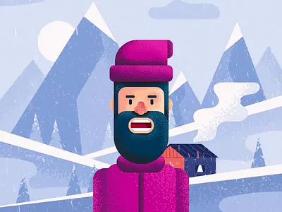 Winter is Coming branding brown character character design characterdesign colour design flat graphic human illustration india indian logo shapes vector