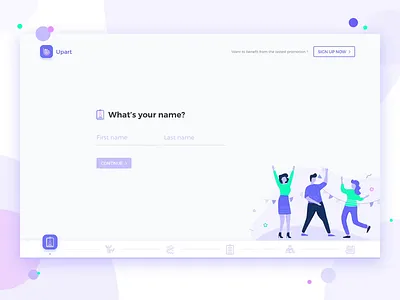 Upart Form Process Animation fill form flow form form progress party progress bar signup tool bar