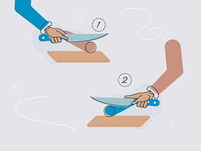How to Use a Kitchen Knife after effects animation cut illustration kitchen knife knives sausage trim path tutorial