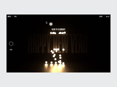 New Year Illuminations 💡 after effects cinema4d design interaction interface octane ui ux web web design website x particles