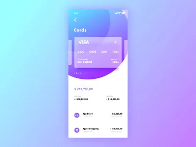 银行卡app界面 dailyui ui ux 动效 插图 界面 设计
