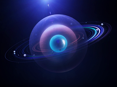 Universe Planets animation ball cycle graphic design light motion motion graphics planet universe