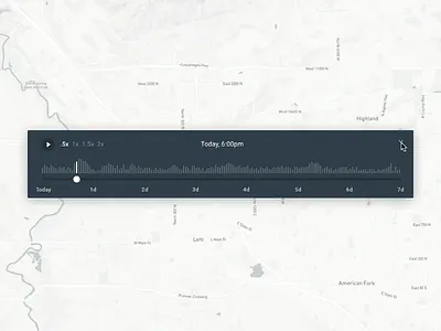 Map Play Component component expand interaction minimize motion numetric play ui ux web