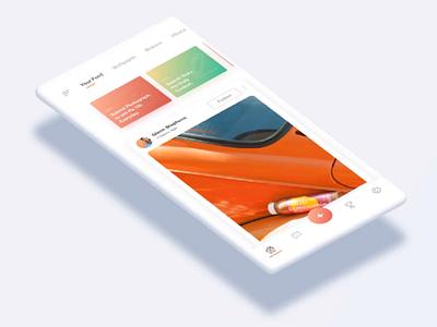 Social Feed article chats design feed gradient message photos shadows sketch social ui ux