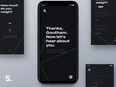 iOS App onboarding concept concept dark designer invisionstudio motion onboarding screen shadow slider studio ui uiux ux