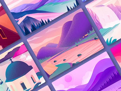 My 2018 collection illustrations scenery ui 插图 风景