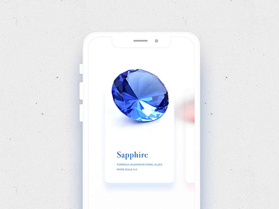Gems animation app appdesign cards design invision studio
