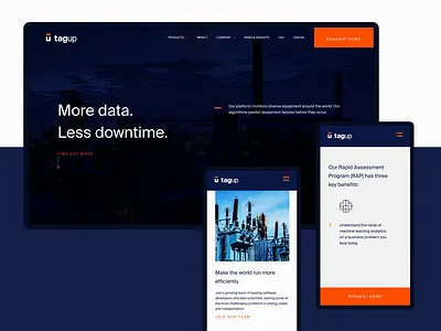 Tagup — Branding & Company Website art direction branding design it layout machine learning page typography ui web website
