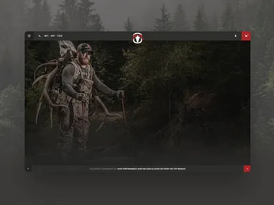 Black Ovis Homepage Redesign dark hunting outdoor website outdoors shop sport sporting store website animation website design