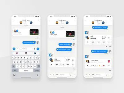 Rewind: Game chat bet betting bot chat chat bot clean dark football light live match sport app sport book widget