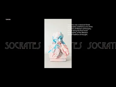 Socrates 3d ae after effects aharmon brutal brutalist glitch minimal motion trendy typography webdesign webgl