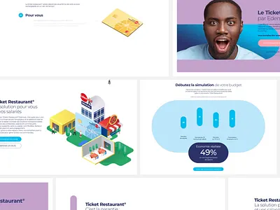 Edenred Website animation art direction design illustration motion design ui uidesign uiux web webdesign website