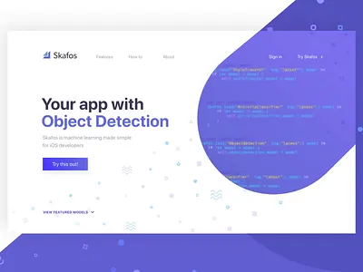 Hero Concept ai animation design desktop machine learning purple typography ui ux