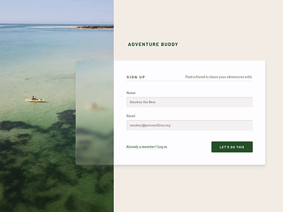 Daily UI #1: Sign Up ui ui design ui motion