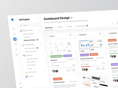 SaaS - Task Management dashboard kanban management notion organize platform productivity progress project management saas saas ui saas website task task management task tracking to do to do list tracking trello worklist