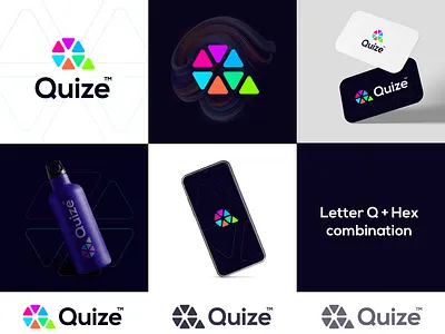 Quize - Logo Design alamgiritservice branding colorful colors community education exam ldalamgir lettering logo logo design logo gradient logo startup monogram platform q quiz study vector visual identity design