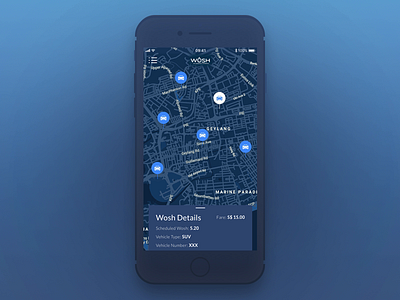 Wosh app animation app ios iphone jetup mobile mobile app uber ui ux