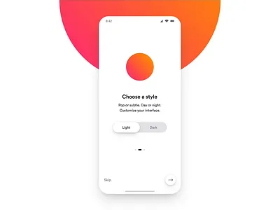 Light / dark toggle switch animation button dark mode invision studio ios minimal mobile motion night onboarding toggle switch ui