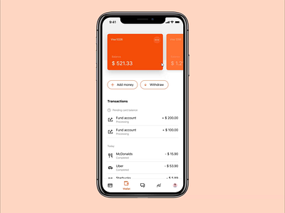 Xapo Prepaid Card debit card mobile product design ui ux uidesign visual design wallet