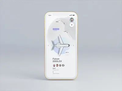 Private Jet app 3d aircraft animation app app branding clean globe illustration immersive ios jet map ui maps minimal mobile navigation plane private style world