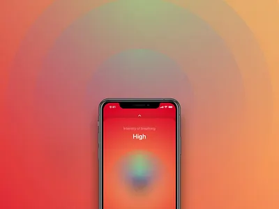 Formula animation end of the session app apple audio breather breathing color design ios mobile ui ui ux ux