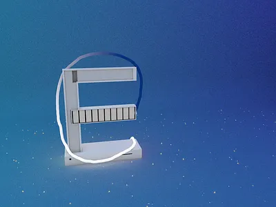 E - 36 Days of Type 36daysoftype animation browser c4d cinema4d graphic design ie internet explorer motion graphic progress bar typography