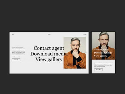 Talent Contact Mobile journey animation bold branding design film gallery marvel menu mp4 photography typography ui ux