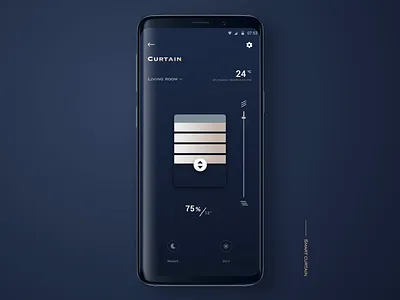 smarthome app - smart curtain animation app curtain design smart smarthome ui