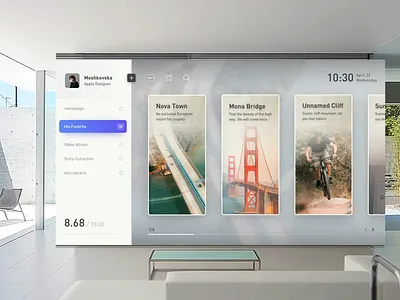 Natural scenery record AI screen ai background、bandcards、ui clean design ui vr web