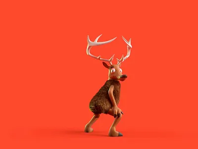 Dancer’s Got Talent - Twerk 3d c4d character animation character design christmas dance dancing panicstudio reindeer twerk