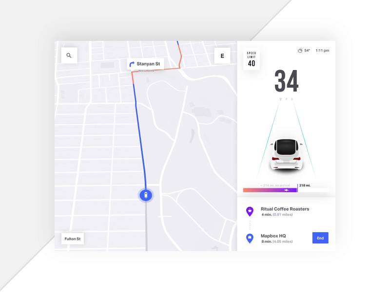 Example of Mapbox Turn by Turn Navigation 🚙 - Add a Stop