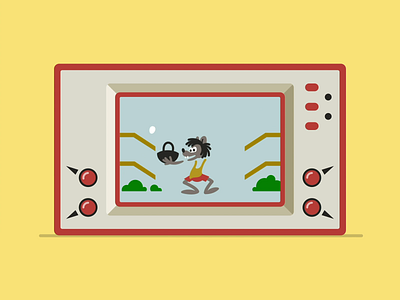 Wolf And Eggs animation eggs game game over motion design video game vintage wolf
