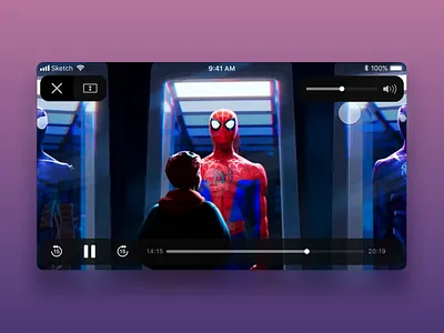 Reachability enhancement - iOS player app design invisionstudio ios prototype sketch spider man ui ux