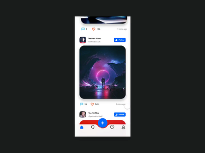 Social Application Design/Uninterested animation c4d card interactive iphonex social contact ui uninterested