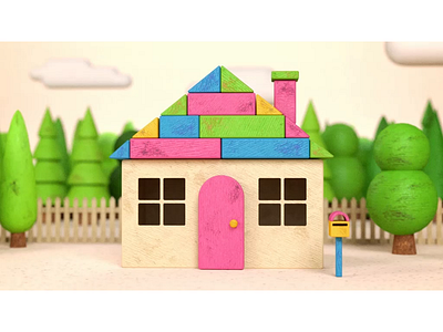 Unschooling 3d modeling after effects animation cinema 4d colour design kids motion graphics octanerender stop motion toy tv wood