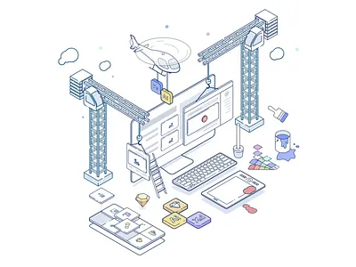 Isometric Loop animation illustration motion motion design motiongraphics ui ui8 vector