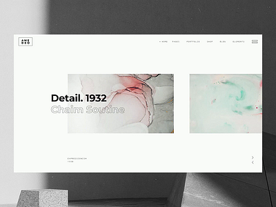 Amedeo - Horizontal projects amedeo animation art artist design elated themes galleries gallery gallery show horizontal projects outline typography portfolio qode interactive typogaphy ui ux
