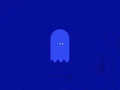 Blue monday , sad ghost alone animation blue character creative creepy flat friends gif illustration loop monday motion graphic sad spiders