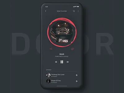 Music player ae animation app dark mobile music ui